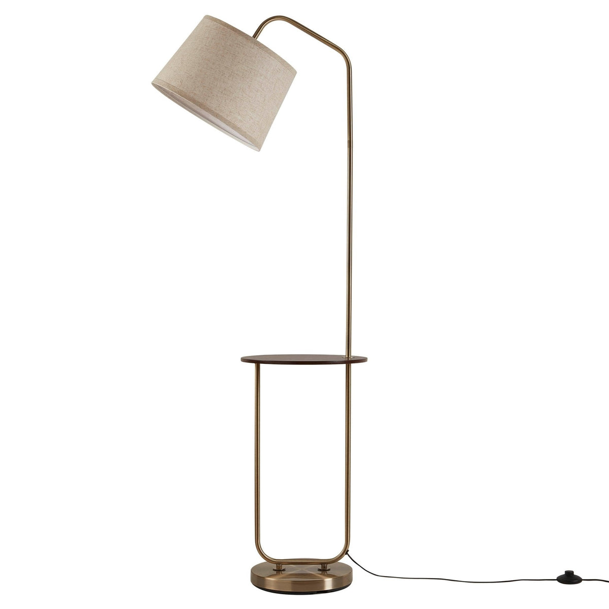 Dusklia - Orianna Floor Lamp with Side Table - Gold