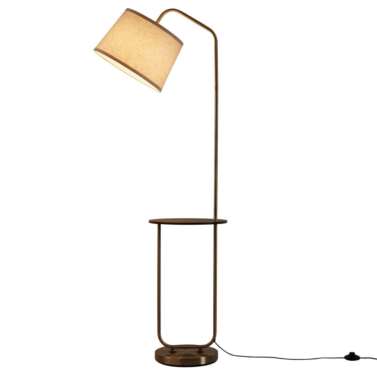 Dusklia - Orianna Floor Lamp with Side Table - Gold