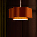 Dusklia - Orlaya Two-Tier Scalloped Ceiling Shade - Burnt Orange