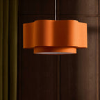 Dusklia - Orlaya Two-Tier Scalloped Ceiling Shade - Burnt Orange