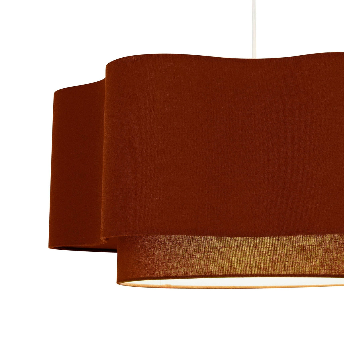 Dusklia - Orlaya Two-Tier Scalloped Ceiling Shade - Burnt Orange