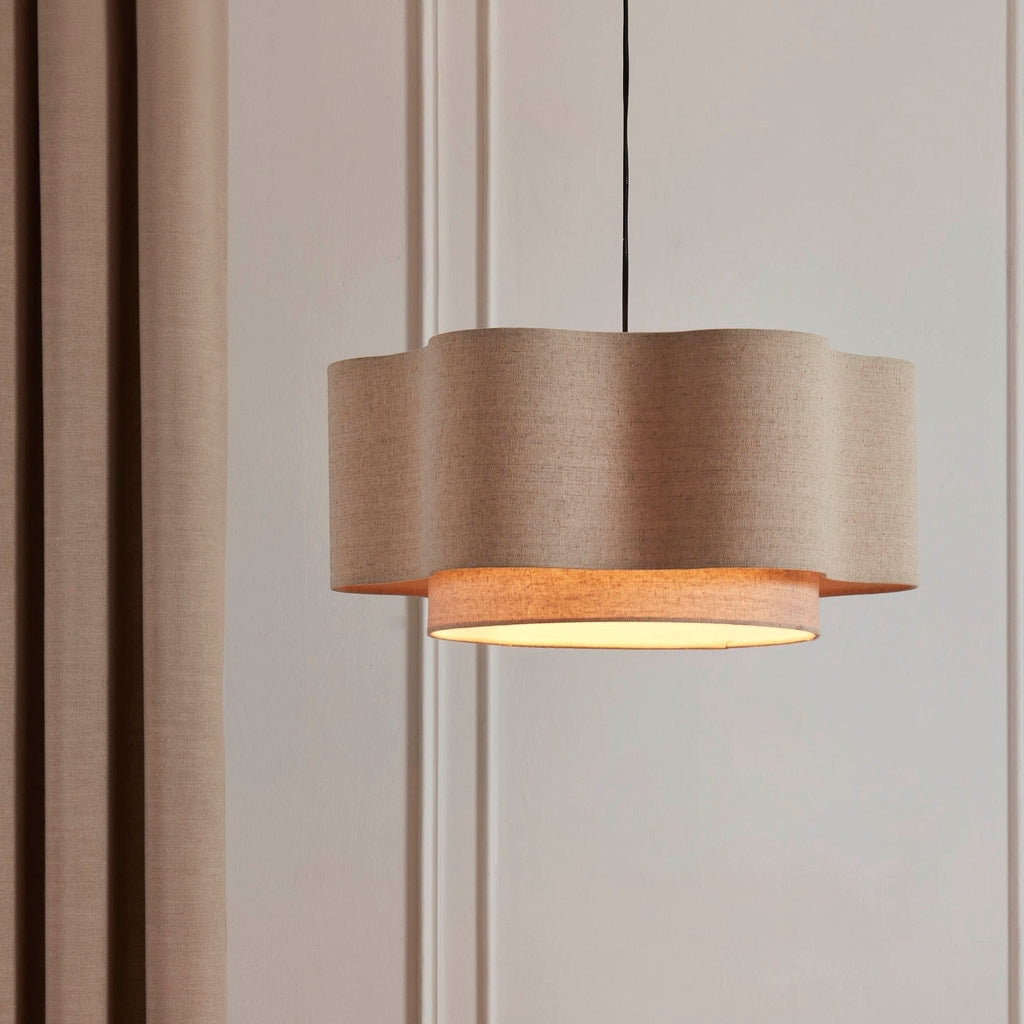 Dusklia - Orlaya Two-Tier Scalloped Ceiling Shade - Natural
