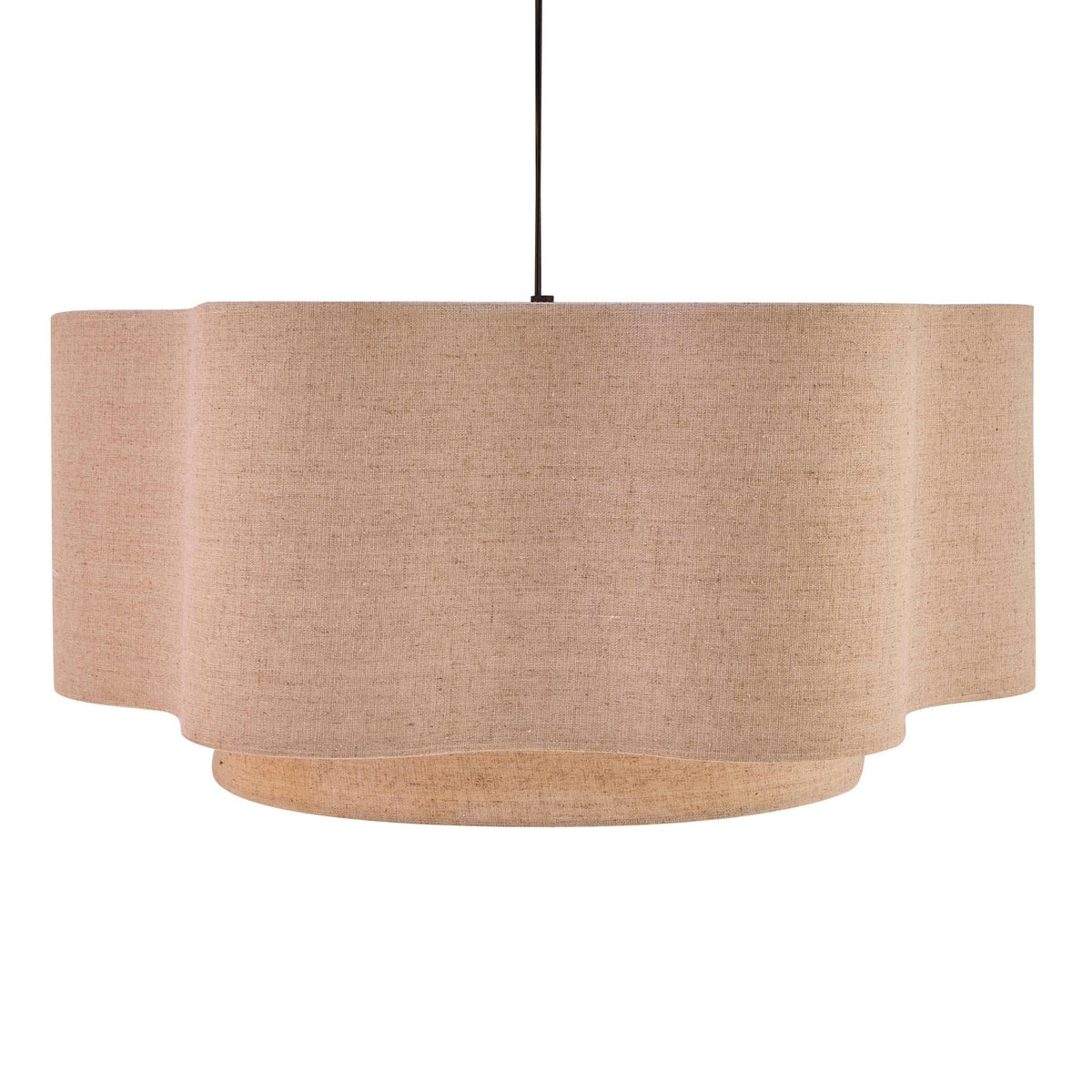 Dusklia - Orlaya Two-Tier Scalloped Ceiling Shade - Natural