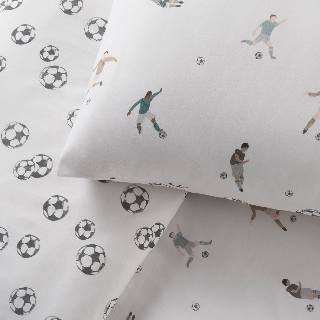Dusklia - Oscar Reversible Football 100% Cotton Kids Duvet Cover Set