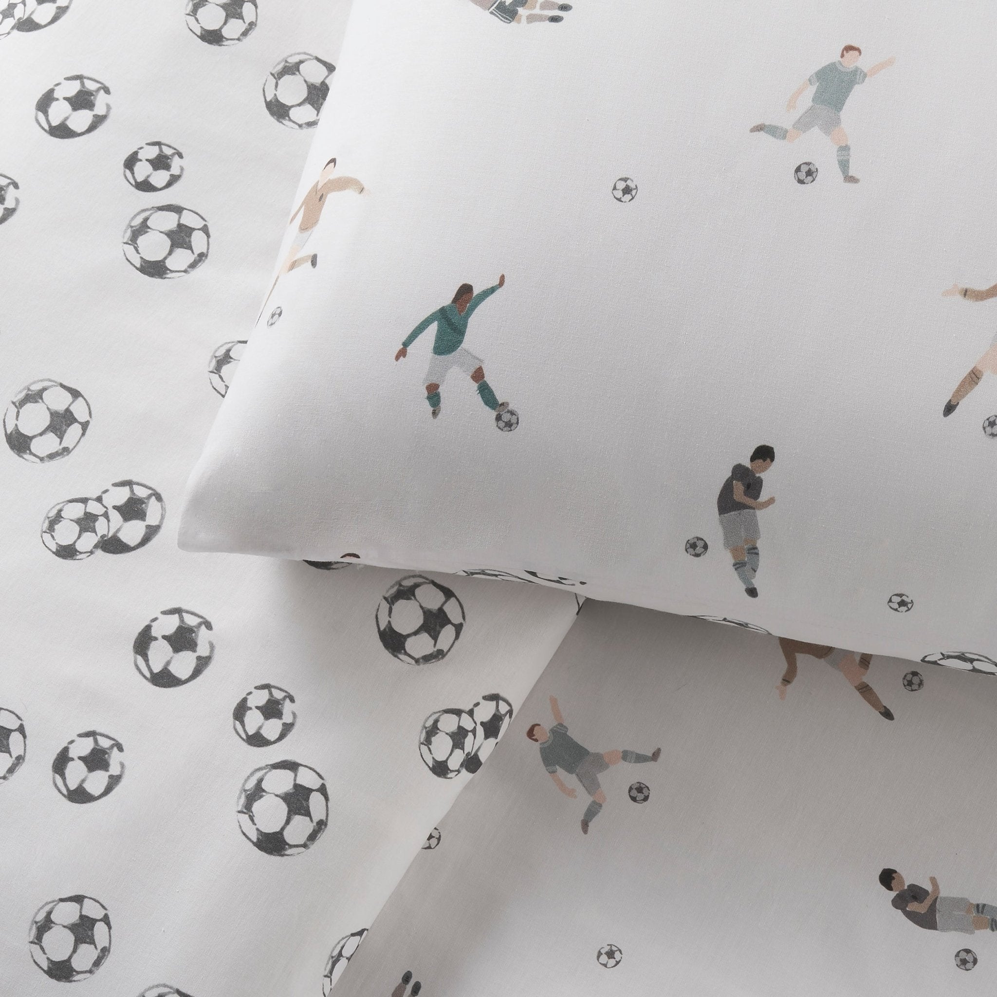 Dusklia - Oscar Reversible Football 100% Cotton Kids Duvet Cover Set