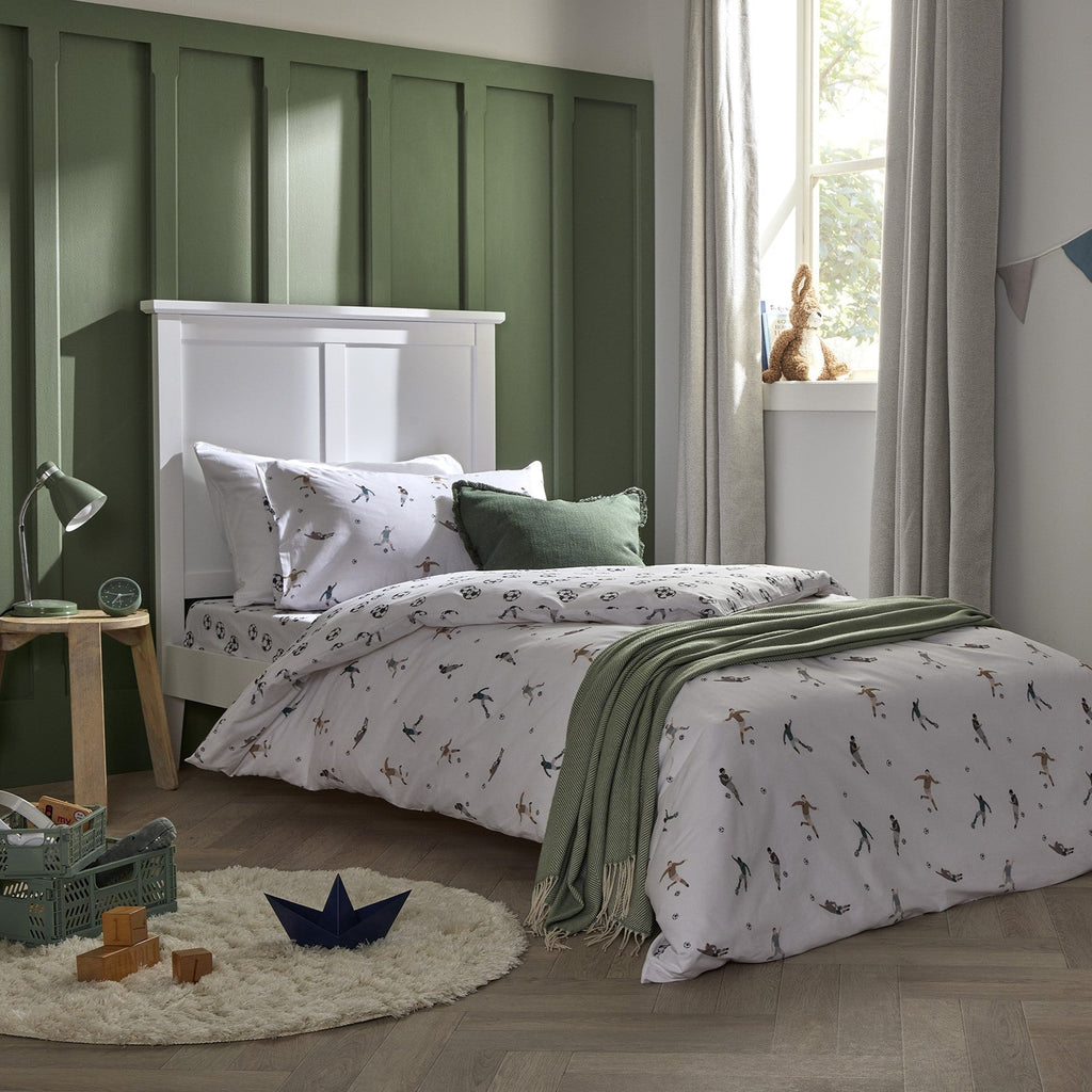 Dusklia - Oscar Reversible Football 100% Cotton Kids Duvet Cover Set