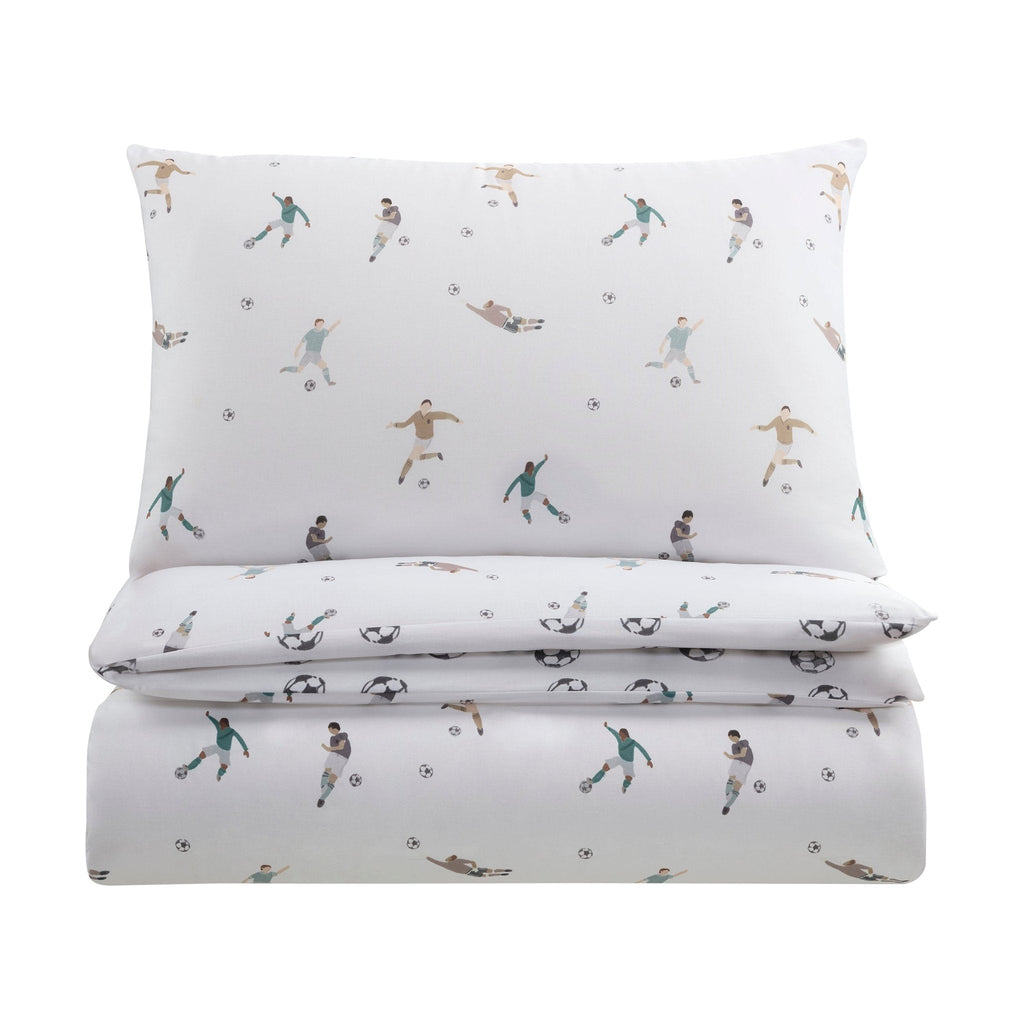 Dusklia - Oscar Reversible Football 100% Cotton Kids Duvet Cover Set
