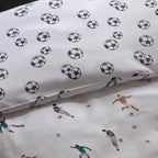 Dusklia - Oscar Reversible Football 100% Cotton Kids Duvet Cover Set