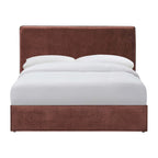 Dusklia - Oslo Ottoman Storage Bed - Chenille Dark Rust
