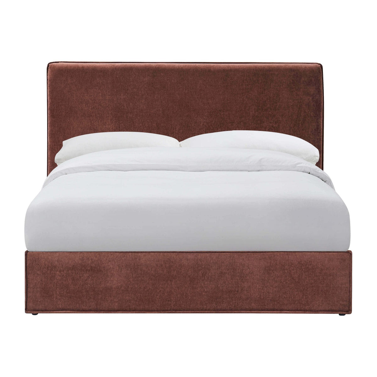 Dusklia - Oslo Ottoman Storage Bed - Chenille Dark Rust