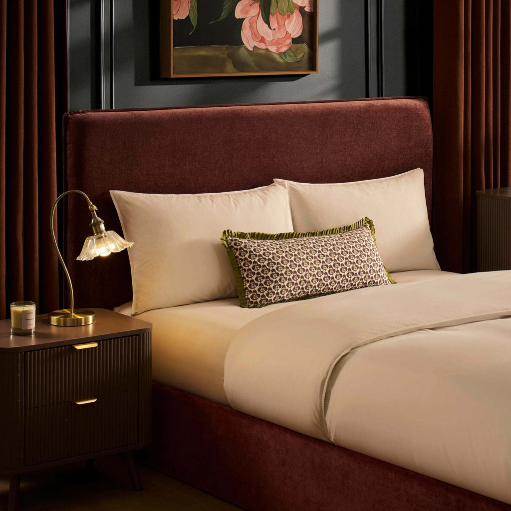Dusklia - Oslo Ottoman Storage Bed - Chenille Dark Rust