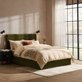 Dusklia - Oslo Ottoman Storage Bed - Chenille Olive