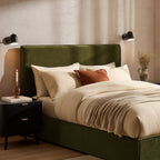 Dusklia - Oslo Ottoman Storage Bed - Chenille Olive