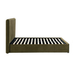 Dusklia - Oslo Ottoman Storage Bed - Chenille Olive