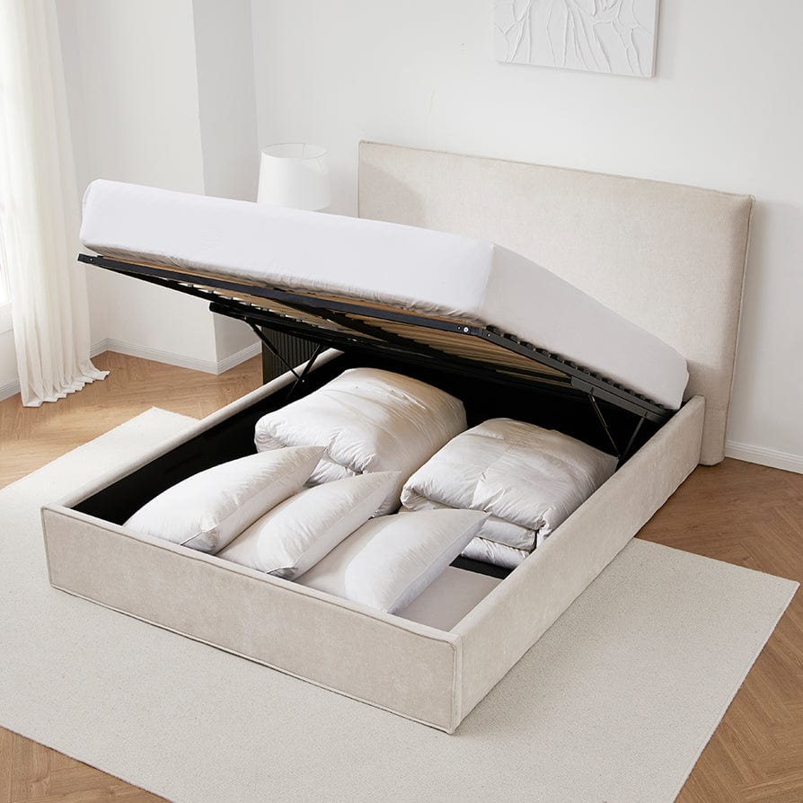 Dusklia - Oslo Ottoman Storage Bed - Ivory