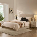 Dusklia - Oslo Ottoman Storage Bed - Textured Oatmeal