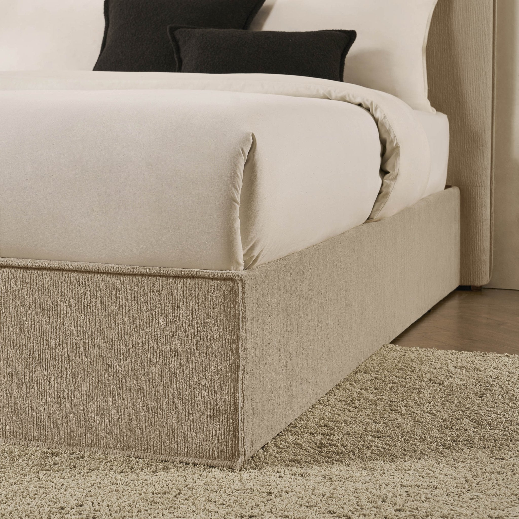 Dusklia - Oslo Ottoman Storage Bed - Textured Oatmeal