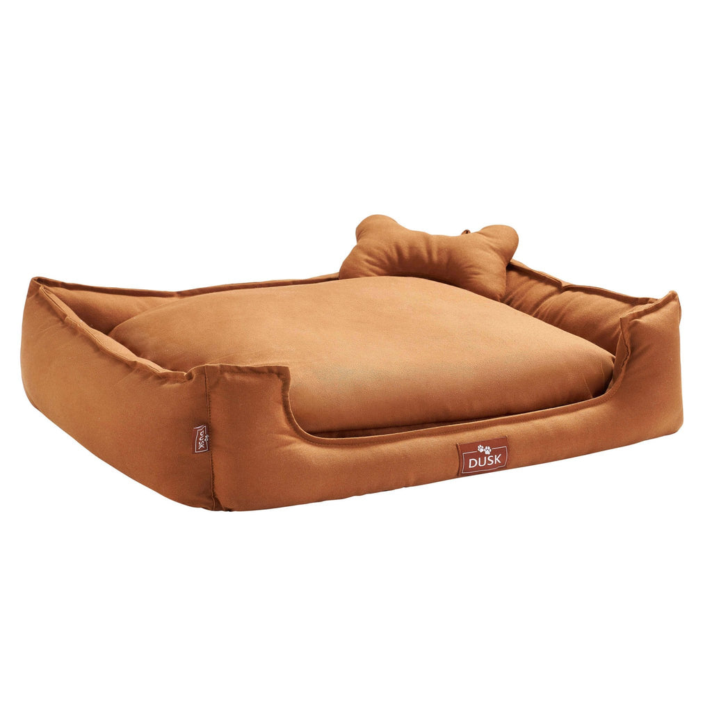Dusklia - Otis Dog Bed with Bone Cushion - Burnt Orange