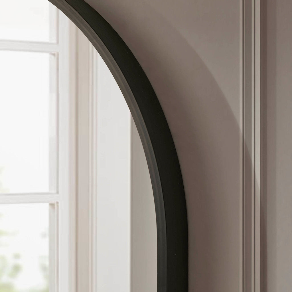 Dusklia - Oval Wall Mirror - Black