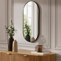 Dusklia - Oval Wall Mirror - Black
