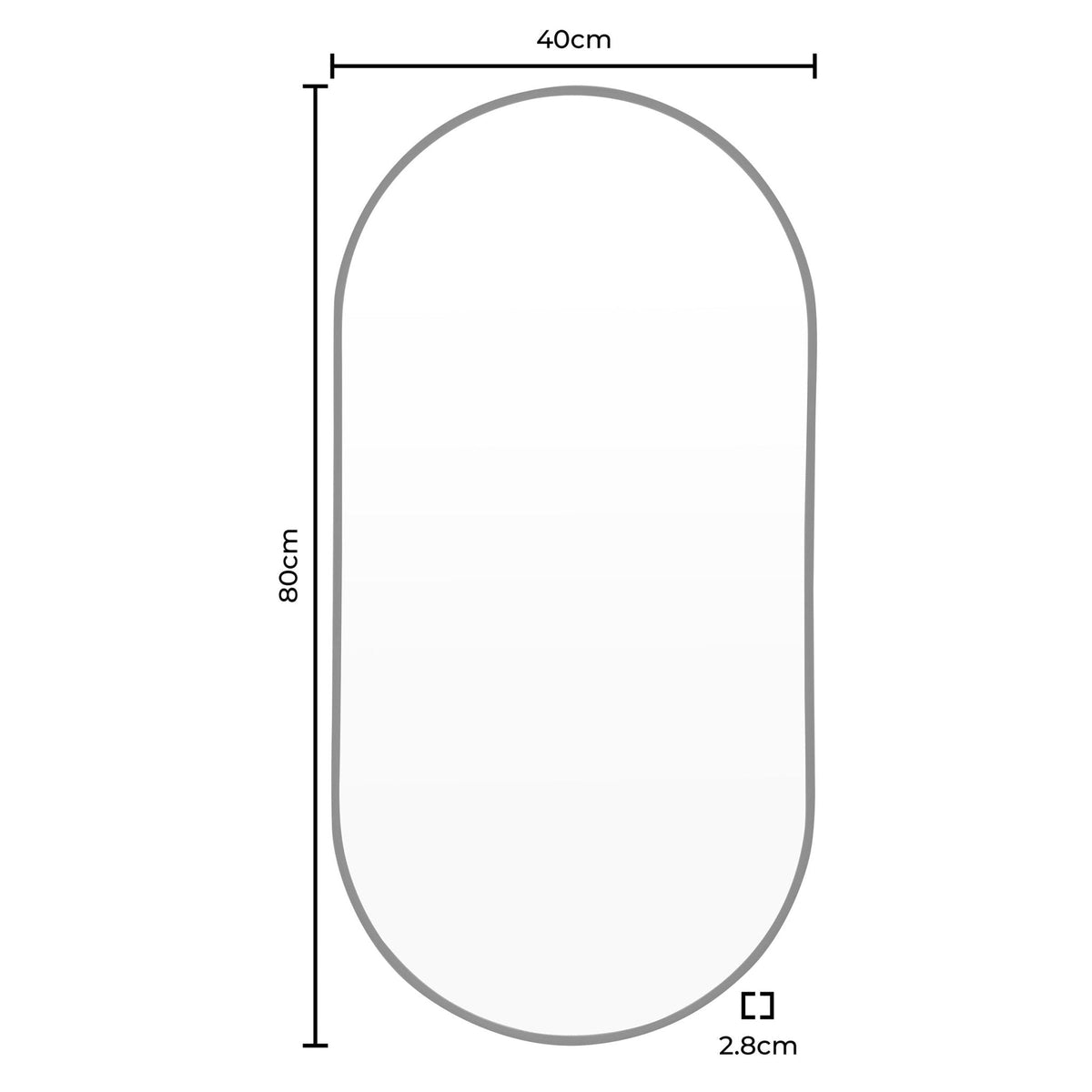 Dusklia - Oval Wall Mirror - Black