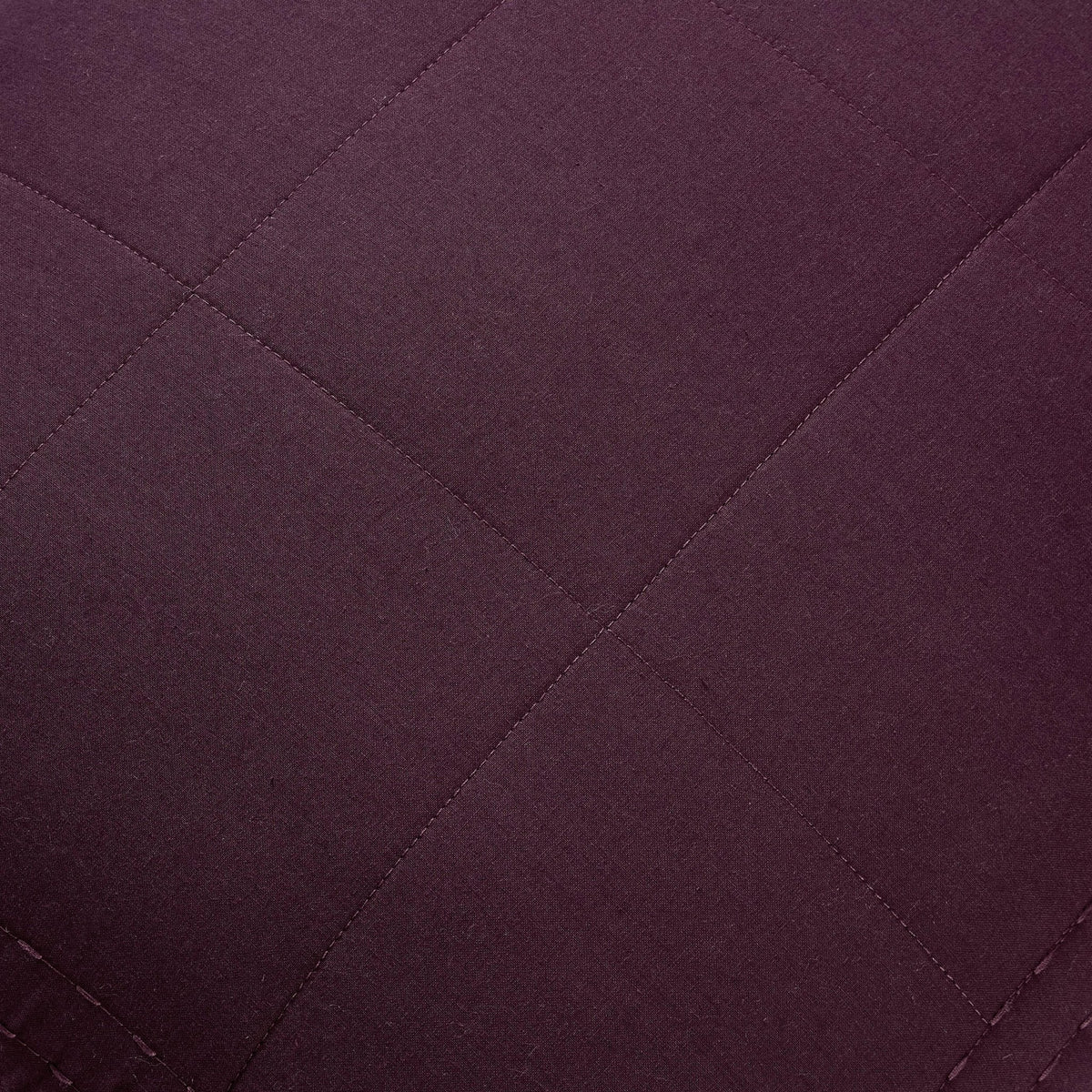 Dusklia - Oxford Cotton Rich Quilted Cushion Cover - Aubergine