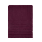 Dusklia - Oxford Pure Cotton Quilted Bedspread - Aubergine