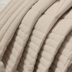 Dusklia - Oxford Cotton Rich Quilted Bedspread - Champagne