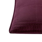 Dusklia - Oxford Cotton Rich Quilted Cushion Cover - Aubergine