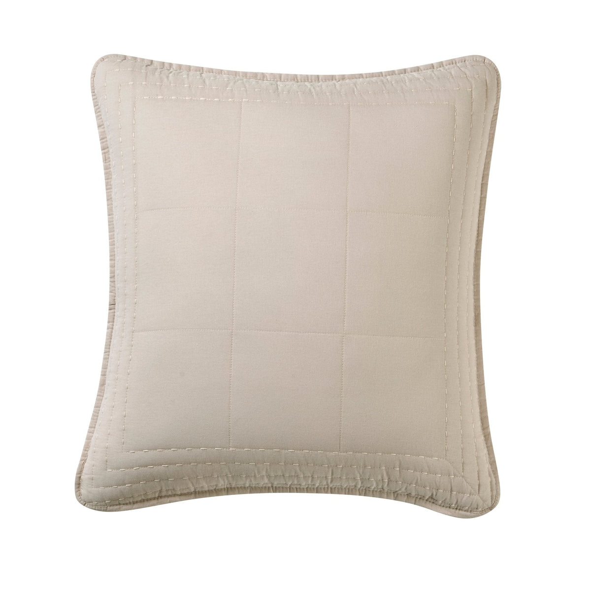 Dusklia - Oxford Cotton Rich Quilted Cushion Cover - Champagne