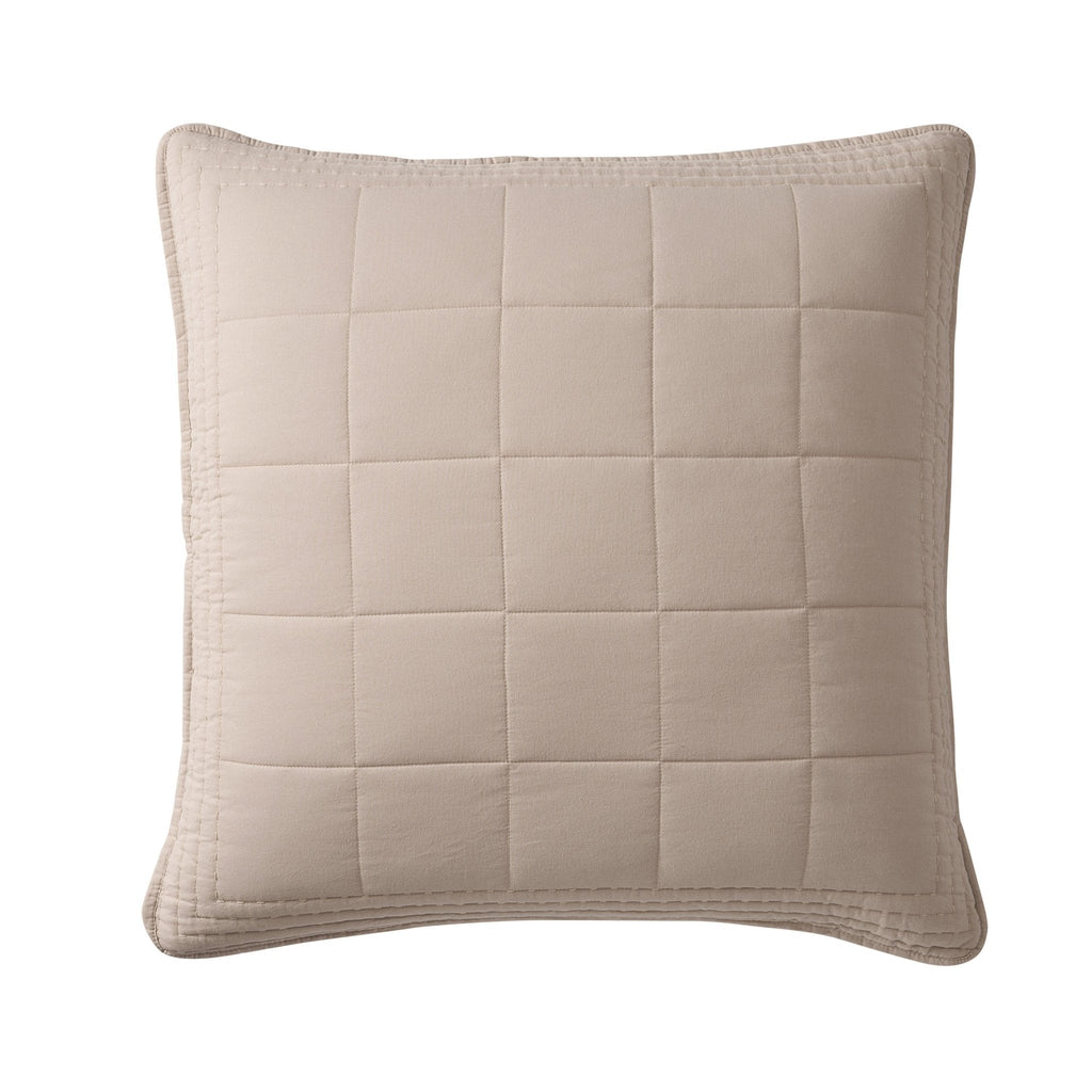 Dusklia - Oxford Cotton Rich Quilted Cushion Cover - Champagne