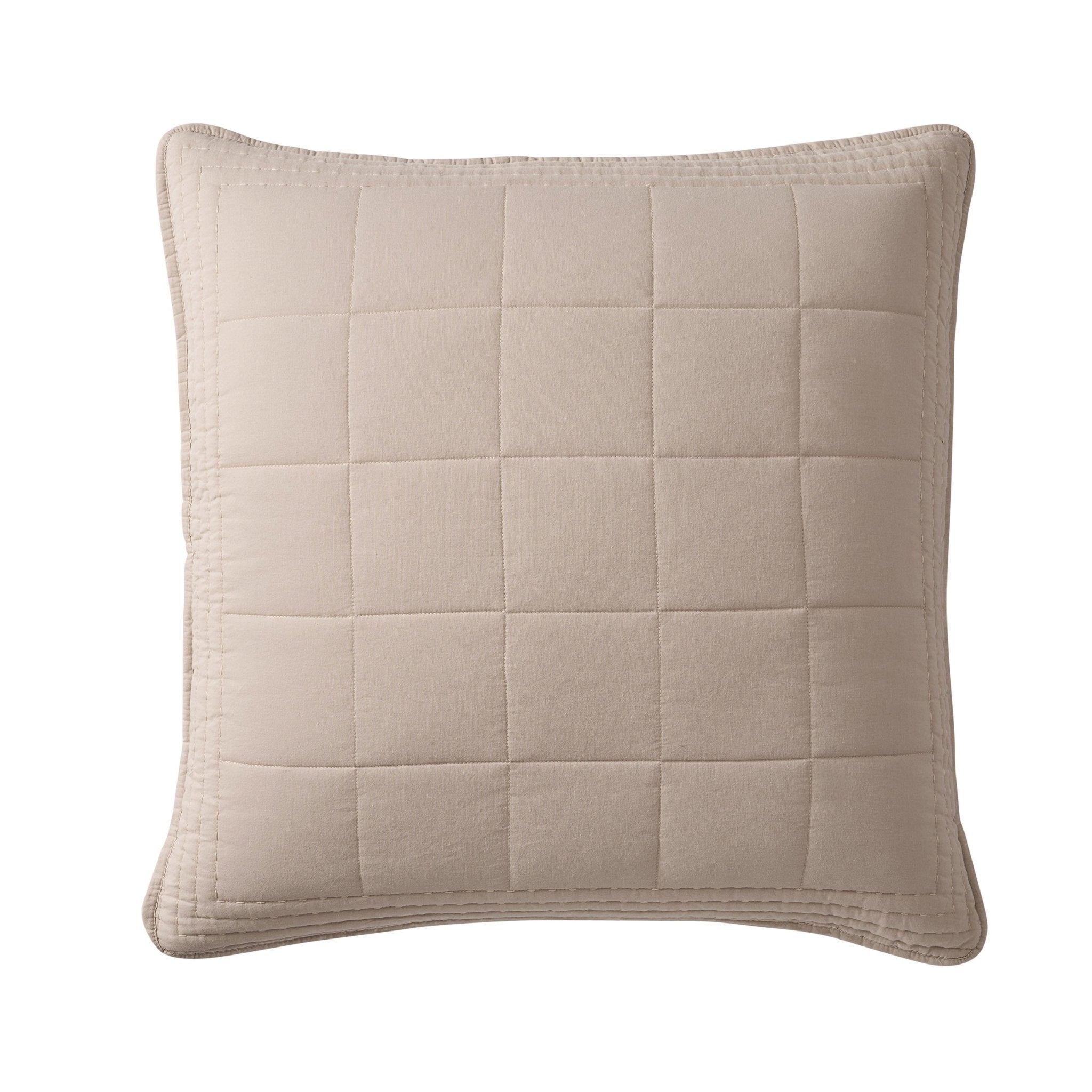 Dusklia - Oxford Cotton Rich Quilted Cushion Cover - Champagne