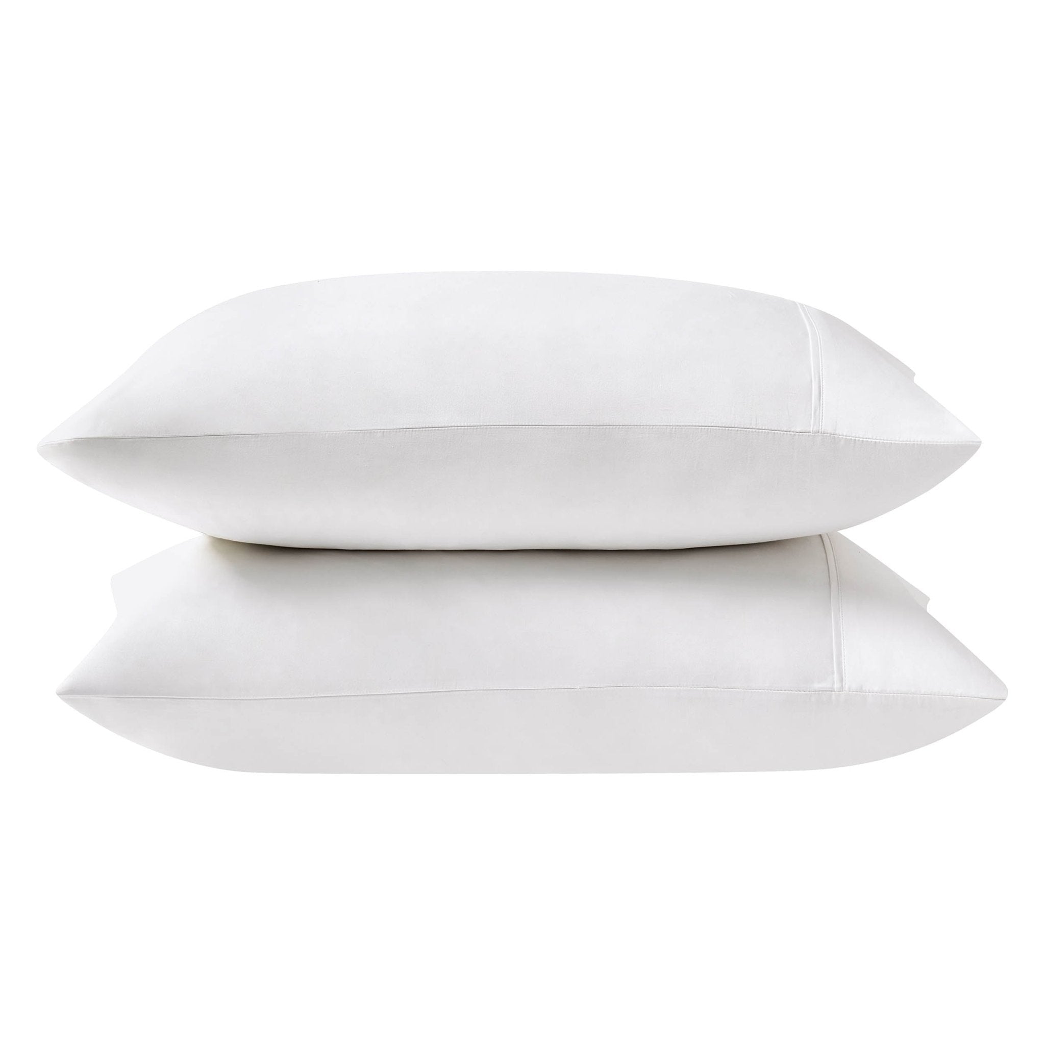 Dusklia - Pair of 100% Egyptian Cotton 600 Thread Count Classic Pillowcases - White