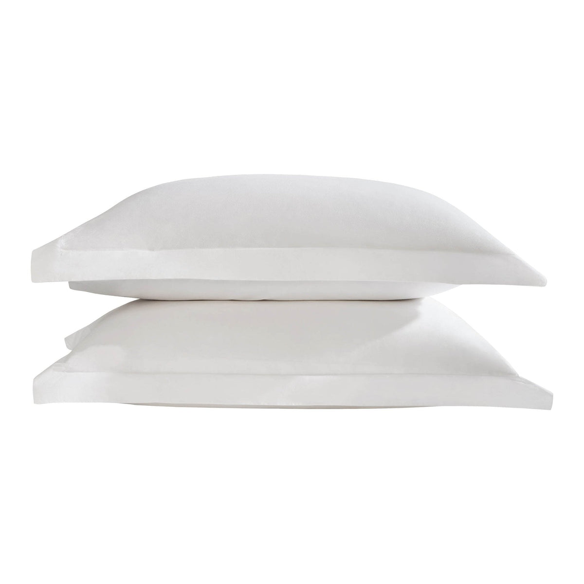 Dusklia - Pair of 100% Egyptian Cotton 600 Thread Count Oxford Pillowcases - White