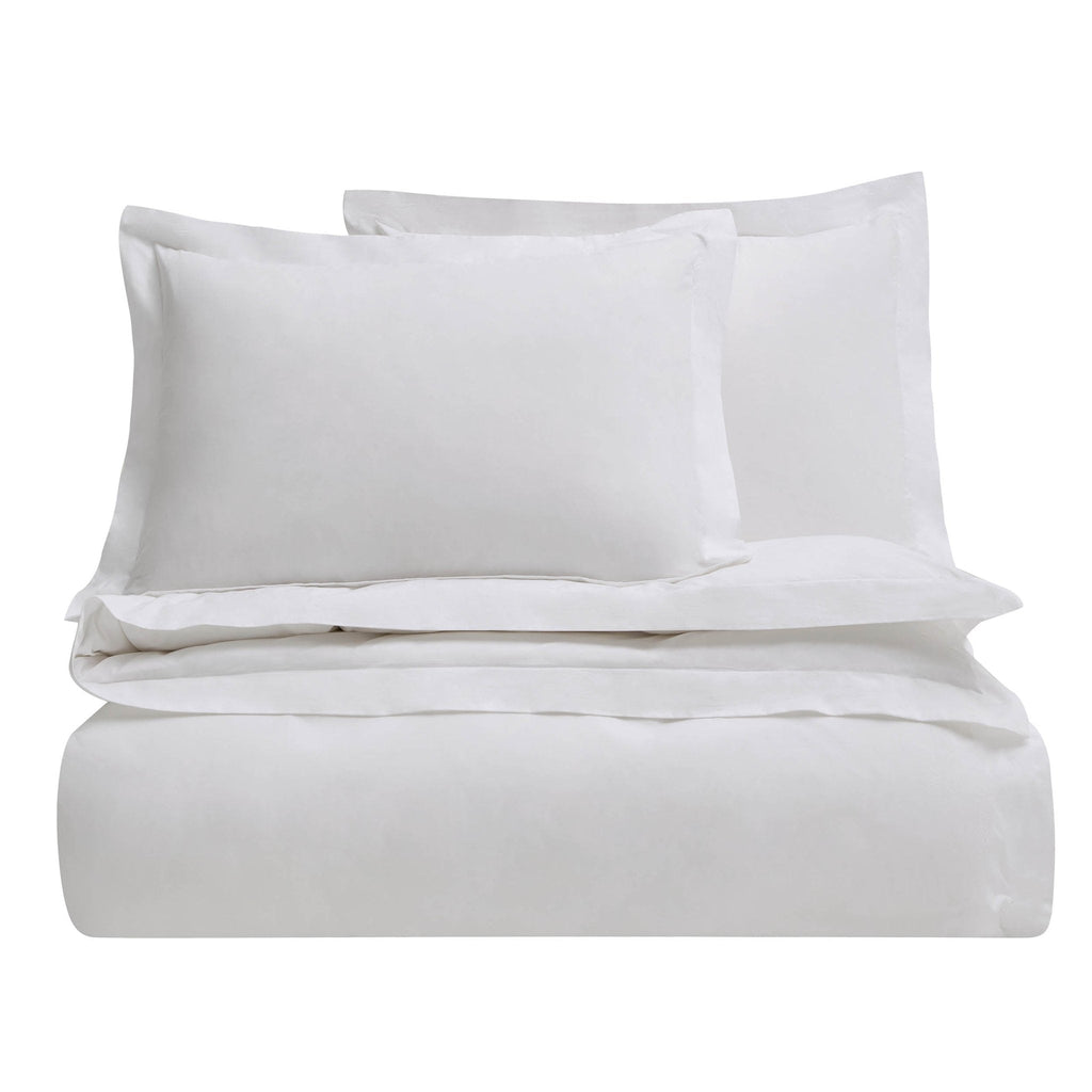 Dusklia - Pair of 100% Egyptian Cotton 600 Thread Count Oxford Pillowcases - White