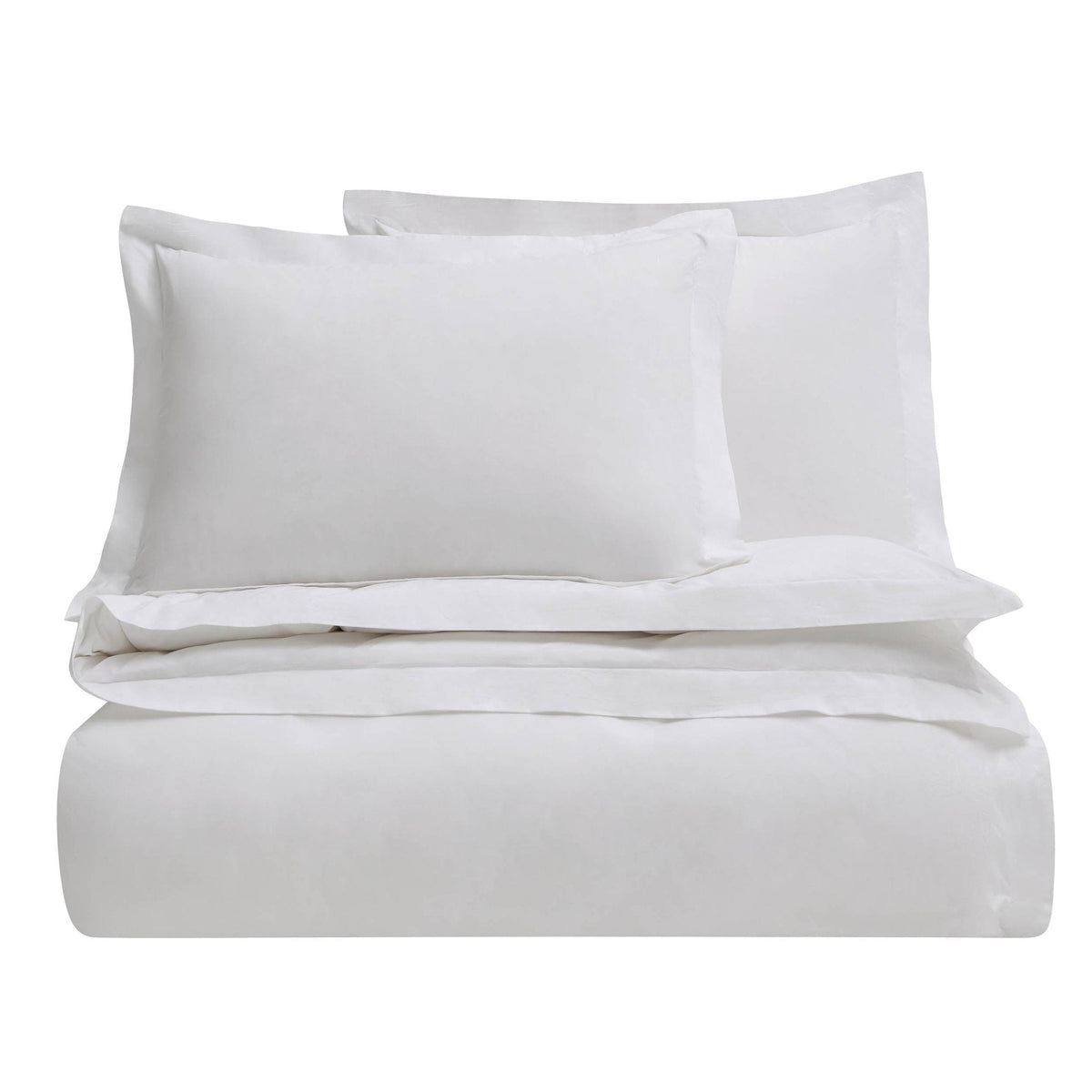 Dusklia - Pair of 100% Egyptian Cotton 600 Thread Count Oxford Pillowcases - White