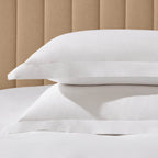 Dusklia - Pair of 100% Egyptian Cotton 600 Thread Count Oxford Pillowcases - White