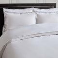 Dusklia - Pair of Alessia Embroided Edge 300 Thread Count Pillowcases - White/Black