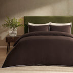 Dusklia - Pair of Super Soft Bamboo 300 Thread Count Cotton Plain Dye Classic Pillowcases - Chocolate