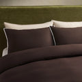 Dusklia - Pair of Super Soft Bamboo 300 Thread Count Cotton Plain Dye Classic Pillowcases - Chocolate
