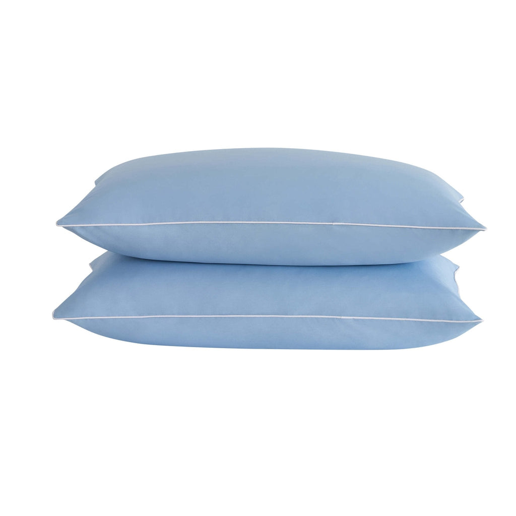 Dusklia - Pair of Cambridge Pillowcases - 200 Thread Count - Cotton - Light Blue