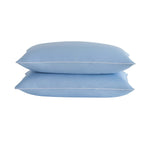 Dusklia - Pair of Cambridge Pillowcases - 200 Thread Count - Cotton - Light Blue