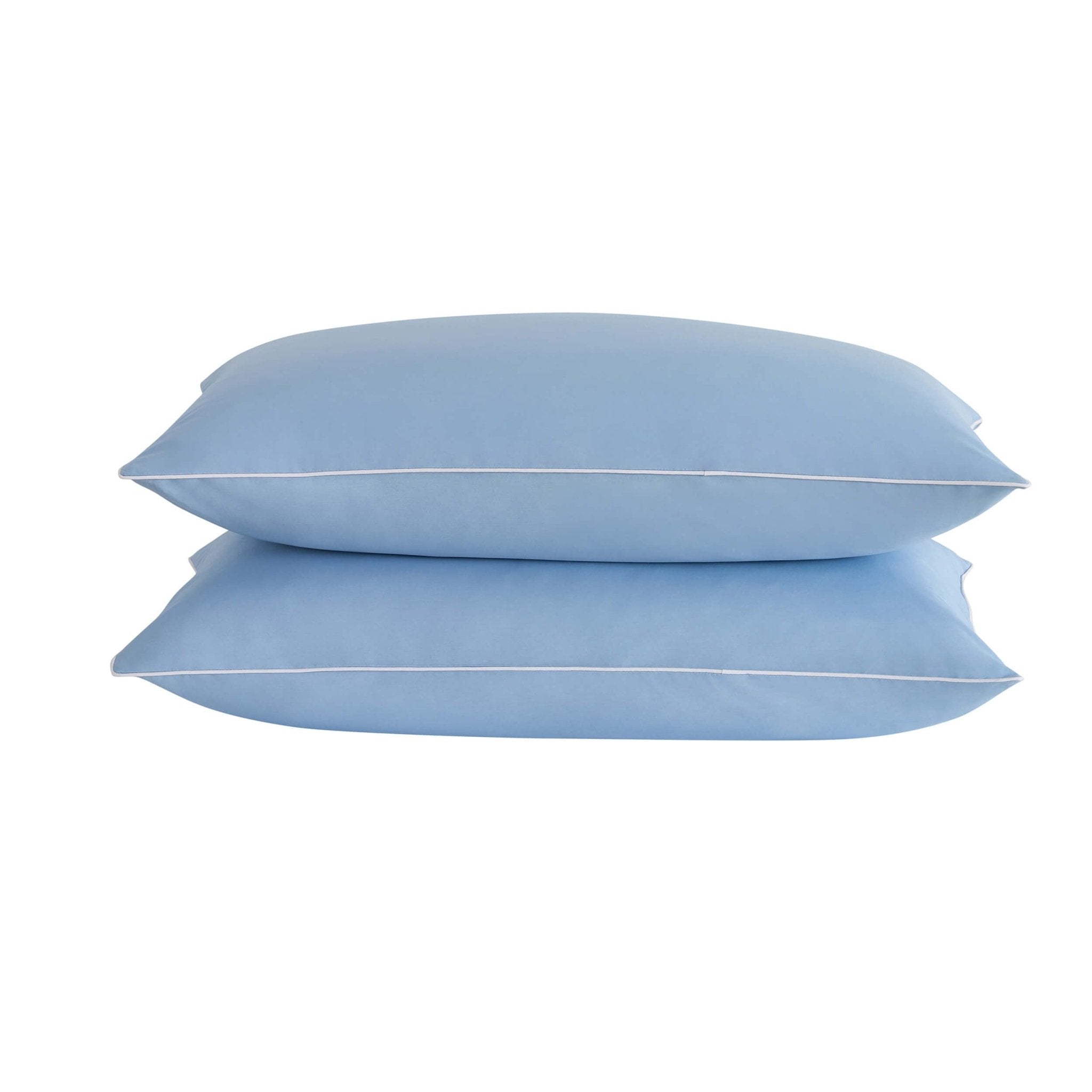 Dusklia - Pair of Cambridge Pillowcases - 200 Thread Count - Cotton - Light Blue