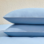 Dusklia - Pair of Cambridge Pillowcases - 200 Thread Count - Cotton - Light Blue