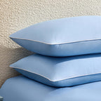 Dusklia - Pair of Cambridge Pillowcases - 200 Thread Count - Cotton - Light Blue