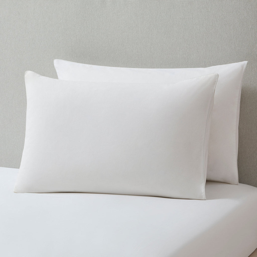 Dusklia - Pair of Cambridge Pillowcases - 200 Thread Count - Cotton - White