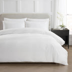 Dusklia - Pair Of Girona Pom-Pom Pillowcases - 200 Thread Count - Cotton - White/Natural