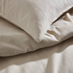 Dusklia - Pair of Linen Cotton Blend Pillowcases  - Desert Sand