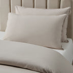 Dusklia - Pair of Linen Cotton Blend Pillowcases  - Desert Sand