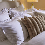 Dusklia - Pair of Marion Ruffle Edge Oxford Pillowcases - Ecru